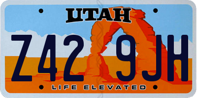 UT license plate Z429JH