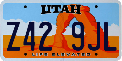 UT license plate Z429JL