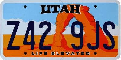 UT license plate Z429JS