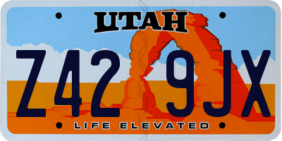 UT license plate Z429JX