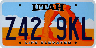 UT license plate Z429KL