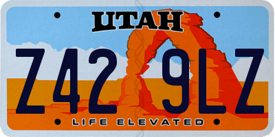 UT license plate Z429LZ