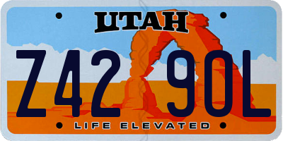 UT license plate Z429OL