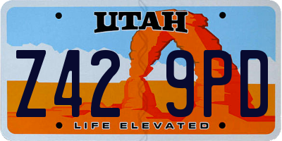 UT license plate Z429PD