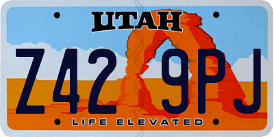 UT license plate Z429PJ
