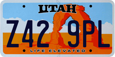 UT license plate Z429PL