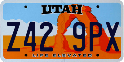 UT license plate Z429PX