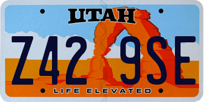 UT license plate Z429SE