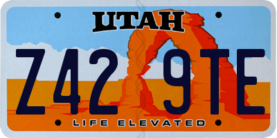 UT license plate Z429TE