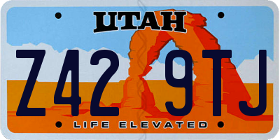 UT license plate Z429TJ