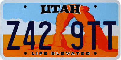 UT license plate Z429TT
