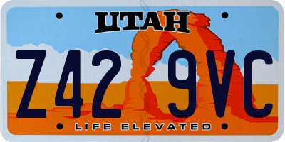 UT license plate Z429VC