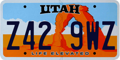 UT license plate Z429WZ
