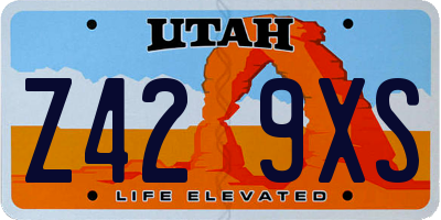 UT license plate Z429XS