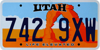 UT license plate Z429XW