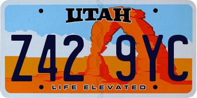 UT license plate Z429YC