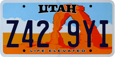 UT license plate Z429YI