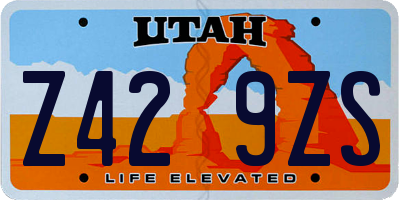 UT license plate Z429ZS