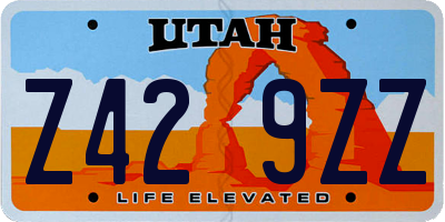 UT license plate Z429ZZ