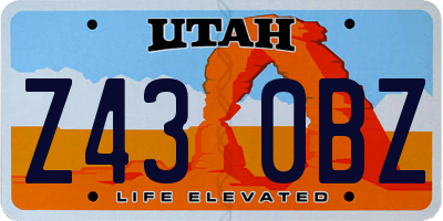 UT license plate Z430BZ