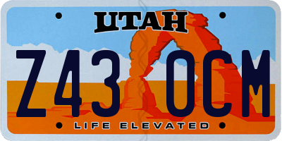UT license plate Z430CM