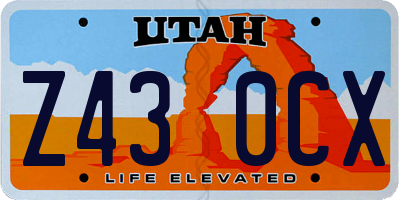 UT license plate Z430CX