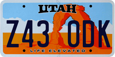 UT license plate Z430DK