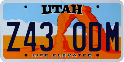 UT license plate Z430DM