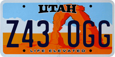 UT license plate Z430GG