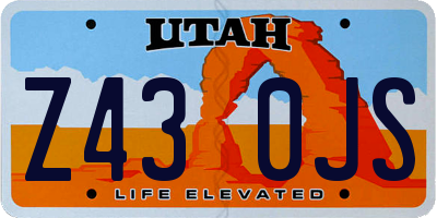 UT license plate Z430JS