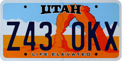 UT license plate Z430KX
