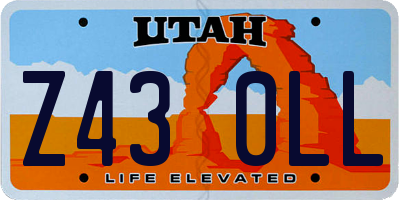 UT license plate Z430LL