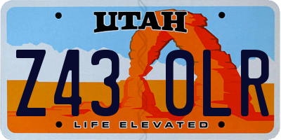 UT license plate Z430LR