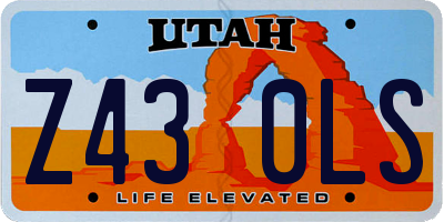 UT license plate Z430LS