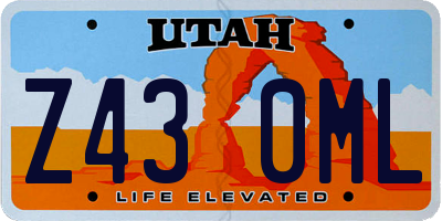 UT license plate Z430ML