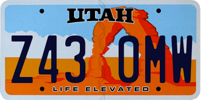 UT license plate Z430MW