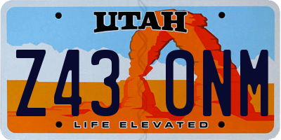 UT license plate Z430NM