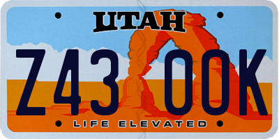 UT license plate Z430OK