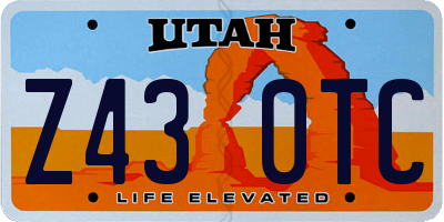 UT license plate Z430TC