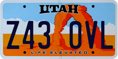 UT license plate Z430VL