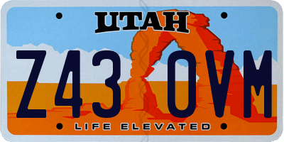 UT license plate Z430VM