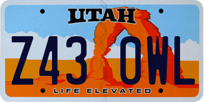 UT license plate Z430WL