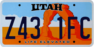 UT license plate Z431FC