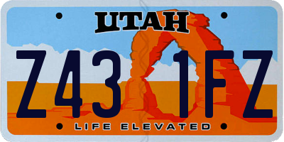 UT license plate Z431FZ