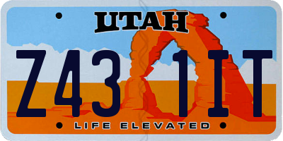 UT license plate Z431IT