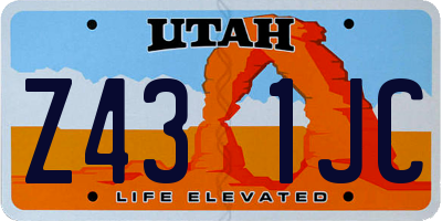UT license plate Z431JC