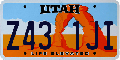 UT license plate Z431JI