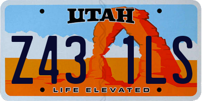 UT license plate Z431LS