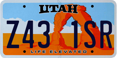 UT license plate Z431SR