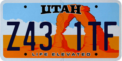 UT license plate Z431TF